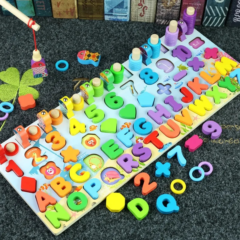 Montessori Wooden Geometric Puzzle for Kids